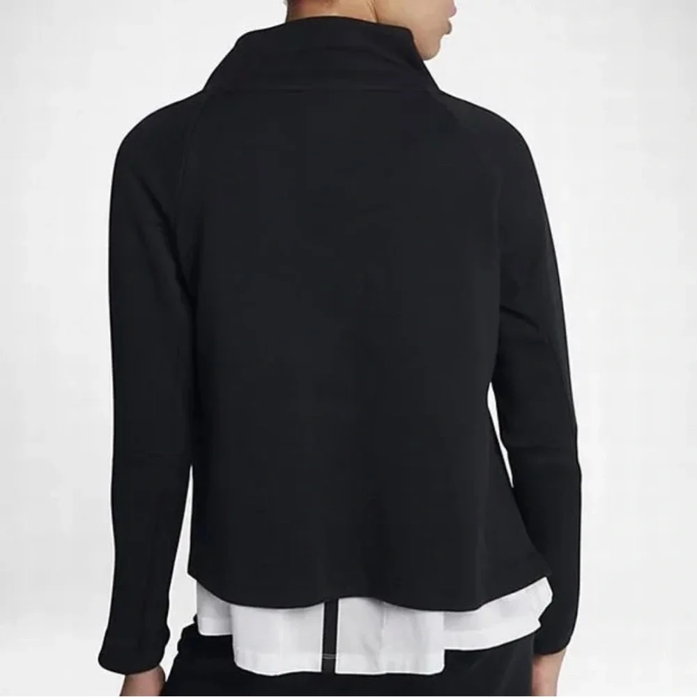 NWT Nike‎ Womens Tech Pack Fleece Mock Neck Top Black Medium